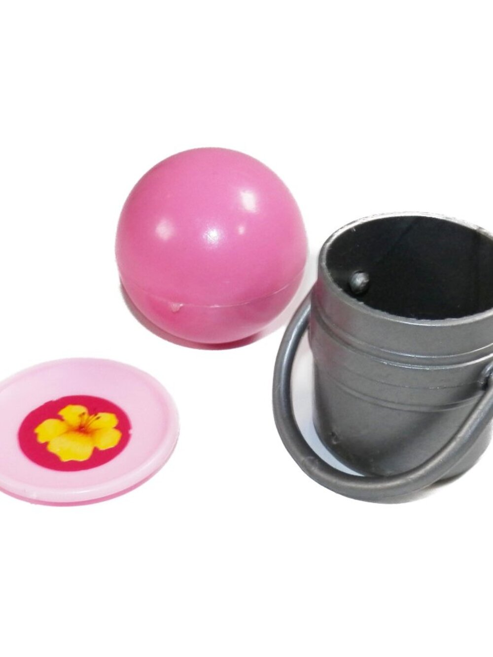 Vtg 1986 Barbie Tropical Pool Patio Playset Silver Champagne Bucket & Plate 3041